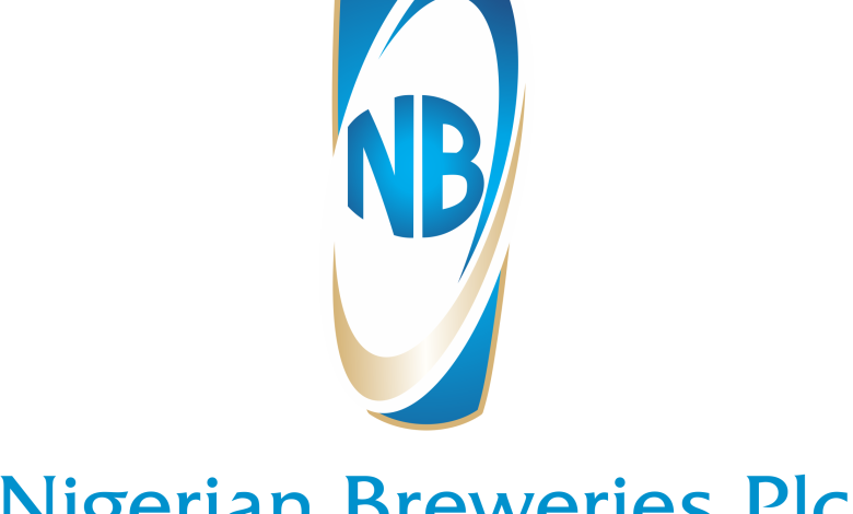NB Plc logo new - The Times of Abuja Nigerian Breweries PLC corporate logo with a blue curved swoosh and NB initials.